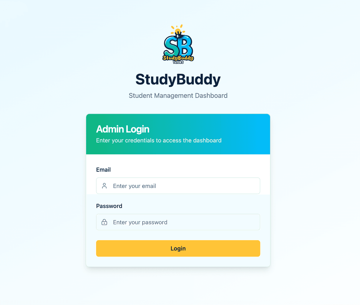 StudyBuddy Student Management Dashboard