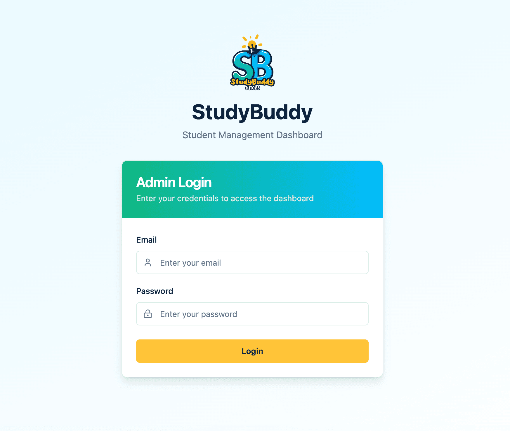 StudyBuddy Student Management Dashboard